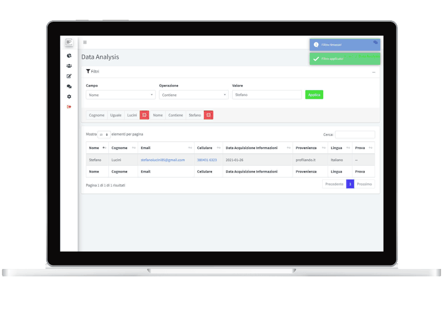 Profilando.it - Software di Profilazione Utenti